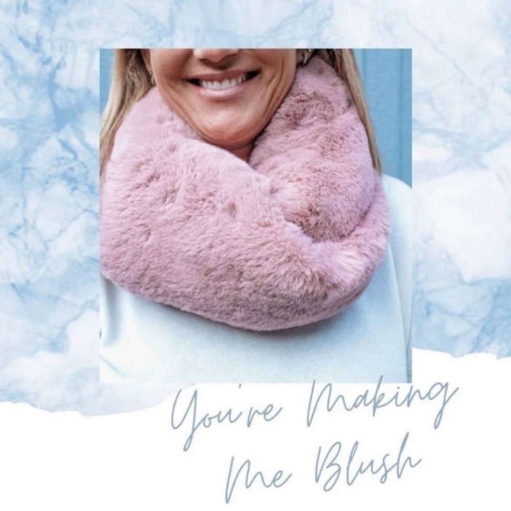 Pink Blush - Faux Fur Infinity Scarf